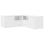 vidaXL Armoire d'angle blanc 200x40x45 cm bois d’ingénierie