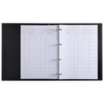 Reliure Registre 32x26cm 4 Anneaux Avec Recharge De 100 Feuillets Imprimés - Mouvements De Titre - Noir - Exacompta