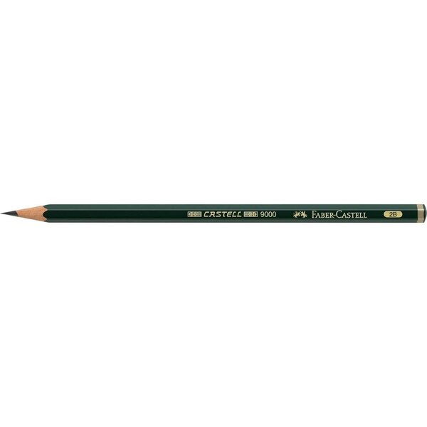 Crayon papier 9000 hexagonal mine 2mm 2B x 12 FABER-CASTELL