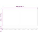 vidaXL Store rétractable automatique vert et blanc 600x300 cm