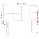 vidaXL Tête de lit à LED Noir 100x5x78/88 cm Tissu
