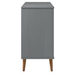 vidaXL Buffet MOLDE Gris 90x40x80 cm Bois massif de pin