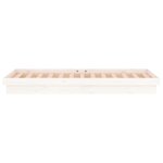 vidaXL Cadre de lit à LED sans matelas blanc bois massif