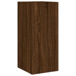 vidaXL Meubles TV muraux lumières LED 2 Pièces chêne marron 30 5x35x70 cm