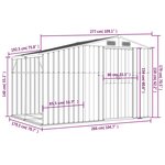 vidaXL Abri de jardin marron 277x192 5x179 cm acier galvanisé