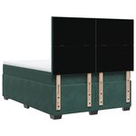 vidaXL Sommier à lattes de lit et matelas Vert foncé 160x200cm Velours