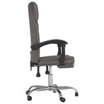 Chaise fauteuil siège pivotante de inclinable de bureau informatique étude similicuir gris 02_0024245