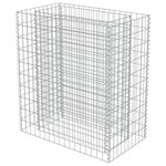 vidaXL Lit surélevé à gabion Acier galvanisé 90x50x100 cm