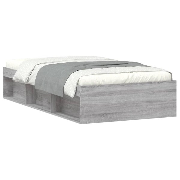 vidaXL Cadre de lit sonoma gris 90x200 cm