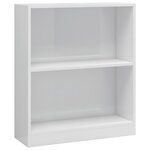 vidaXL Bibliothèque Blanc brillant 60x24x76 cm Bois d'ingénierie