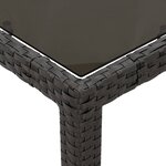 vidaXL Ensemble à manger de jardin coussins 5Pièces Noir Résine tressée
