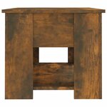 vidaXL Table basse Chêne fumé 79x49x41 cm Bois d'ingénierie