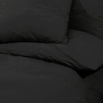 vidaXL Ensemble de housse de couette Noir 240x220 cm Microfibre légère