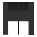vidaXL Armoire de tête de lit Noir 100x18 5x104 5 cm