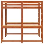 vidaXL Lit superposé et bureau et échelle 180x200cm bois de pin massif