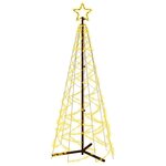 vidaXL Arbre de Noël cône Blanc chaud 200 LED 70x180 cm