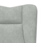 Fauteuil Relaxant VidaXL en Velours Gris Clair