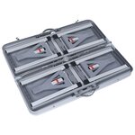 vidaXL Table pliable de camping avec 4 sièges Acier Aluminium