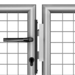 vidaXL Porte de jardin Acier galvanisé 306x250 cm Argenté