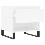 vidaXL Table basse blanc 50x46x50 cm bois d’ingénierie