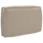 vidaXL Set de Coussins de Palette en 2 Pièces Taupe en Tissu Oxford