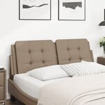 vidaXL Coussin de tête de lit cappuccino 140 cm similicuir