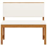 Banc de jardin vidaXL avec coussins 100x50x91 cm en bois massif d'acacia