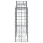 vidaXL Paniers à gabions arqués 6 Pièces 200x50x100/120 cm fer galvanisé