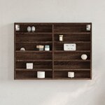 vidaXL Armoire à vitrine chêne marron 80x8 5x58 cm bois d'ingénierie
