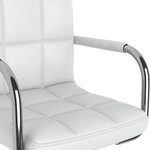 vidaXL Tabouret de bar Blanc Similicuir