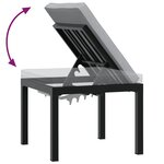 vidaXL Ensemble de banc de jardin avec coussins 3 Pièces noir
