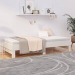 vidaXL Lit coulissant sans matelas blanc 2x(100x200) cm