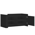 vidaXL Table basse noir 100x50x50 cm bois d'ingénierie