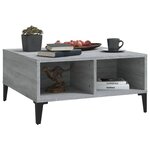 vidaXL Table basse sonoma gris 60x60x30 cm bois d'ingénierie