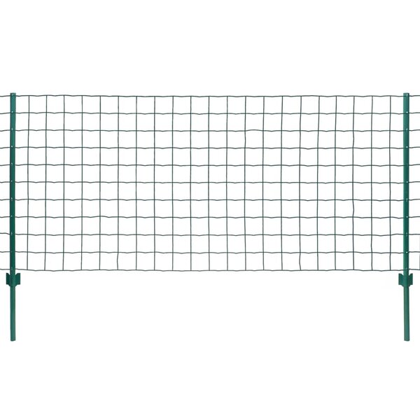 vidaXL Clôture Euro Acier 20x1 5 m Vert