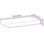 vidaXL Dessus de table 60x20x4 cm rectangulaire bois massif d'acacia