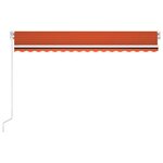 vidaXL Auvent manuel rétractable 450x350 cm Orange et marron