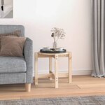 vidaXL Table basse Ø 52 5x45 cm Bois massif de pin