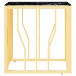 vidaXL Table basse doré 50x50x50 cm acier inoxydable et verre