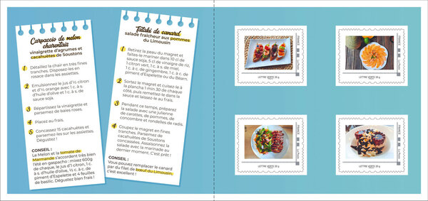 Collector 4 timbres - Carnet de voyage - Nouvelle Aquitaine - À croquer - Lettre Verte