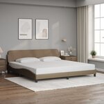 vidaXL Cadre de lit sans matelas cappuccino 200x200 cm similicuir