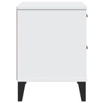 vidaXL Table de chevet VIKEN blanc bois d'ingénierie