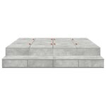 vidaXL Cadre de lit gris béton 200x200 cm
