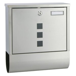 HI Boîte aux lettres et porte-journaux 30 5x9 6x33 5 cm Inox