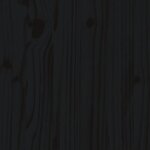 vidaXL Meuble TV Noir 140x35x40 cm Bois de pin massif