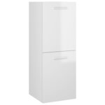 vidaXL Ensemble de meubles de salle de bain Blanc brillant Aggloméré