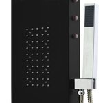 vidaXL Panneau de douche aluminium 20x44x130 cm noir