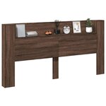 vidaXL Armoire tête de lit avec LED chêne marron 200x16 5x103 5 cm