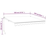 vidaXL Auvent rétractable automatique bleu et blanc 3 5x2 5 m