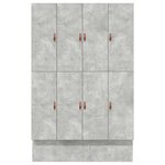 vidaXL Cadre de lit de rangement Gris béton 135x190 cm